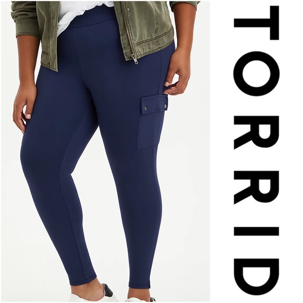 TORRID CARGO PLATINUM LEGGING - PONTE NAVY